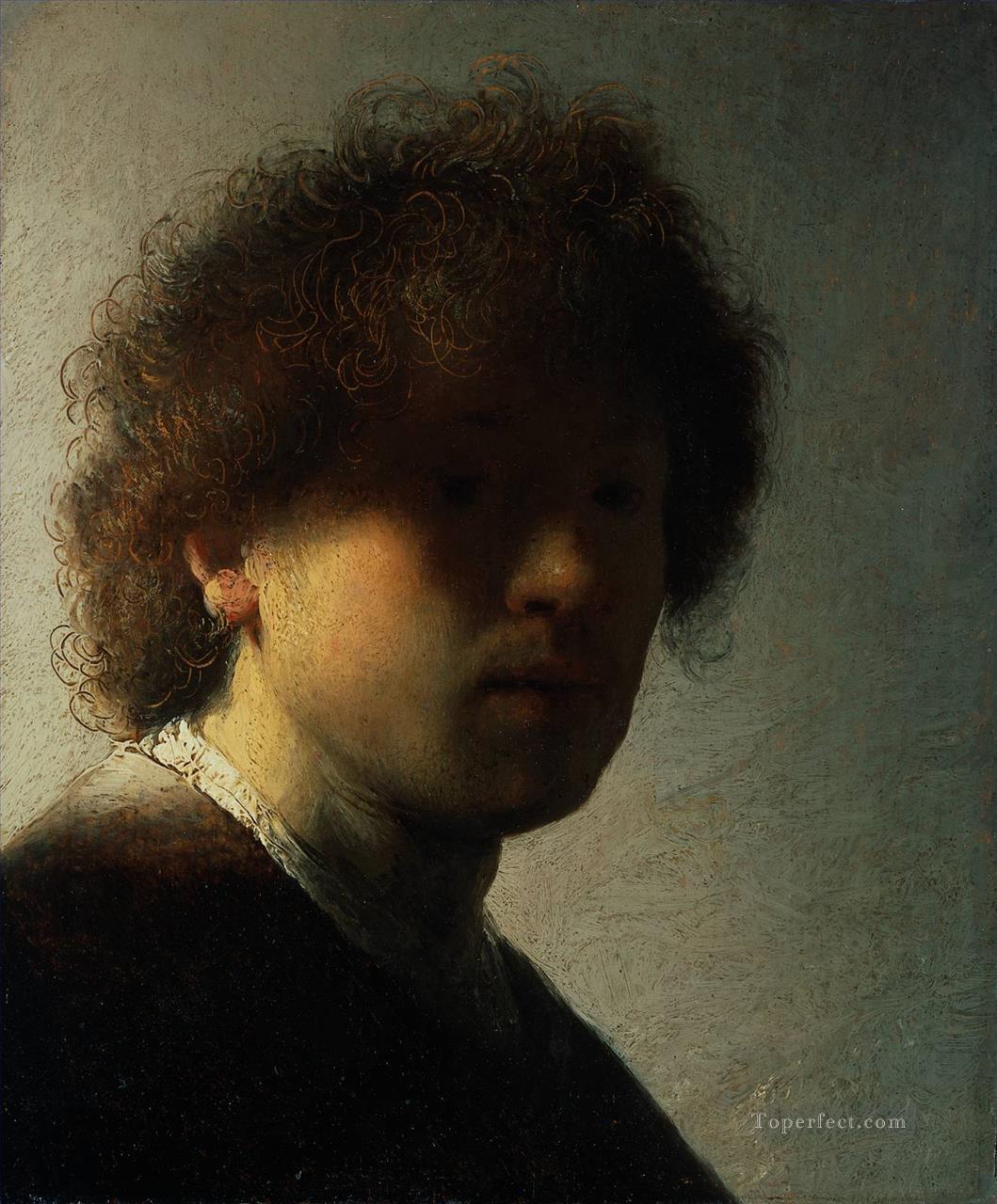 Self Portrait at an Early Age 1628 Rembrandt Oil Paintings
